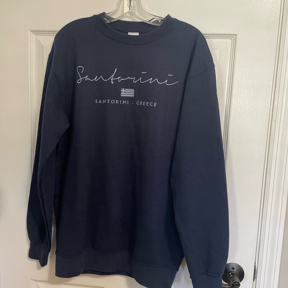 Santorini Navy Crewneck Sweatshirt